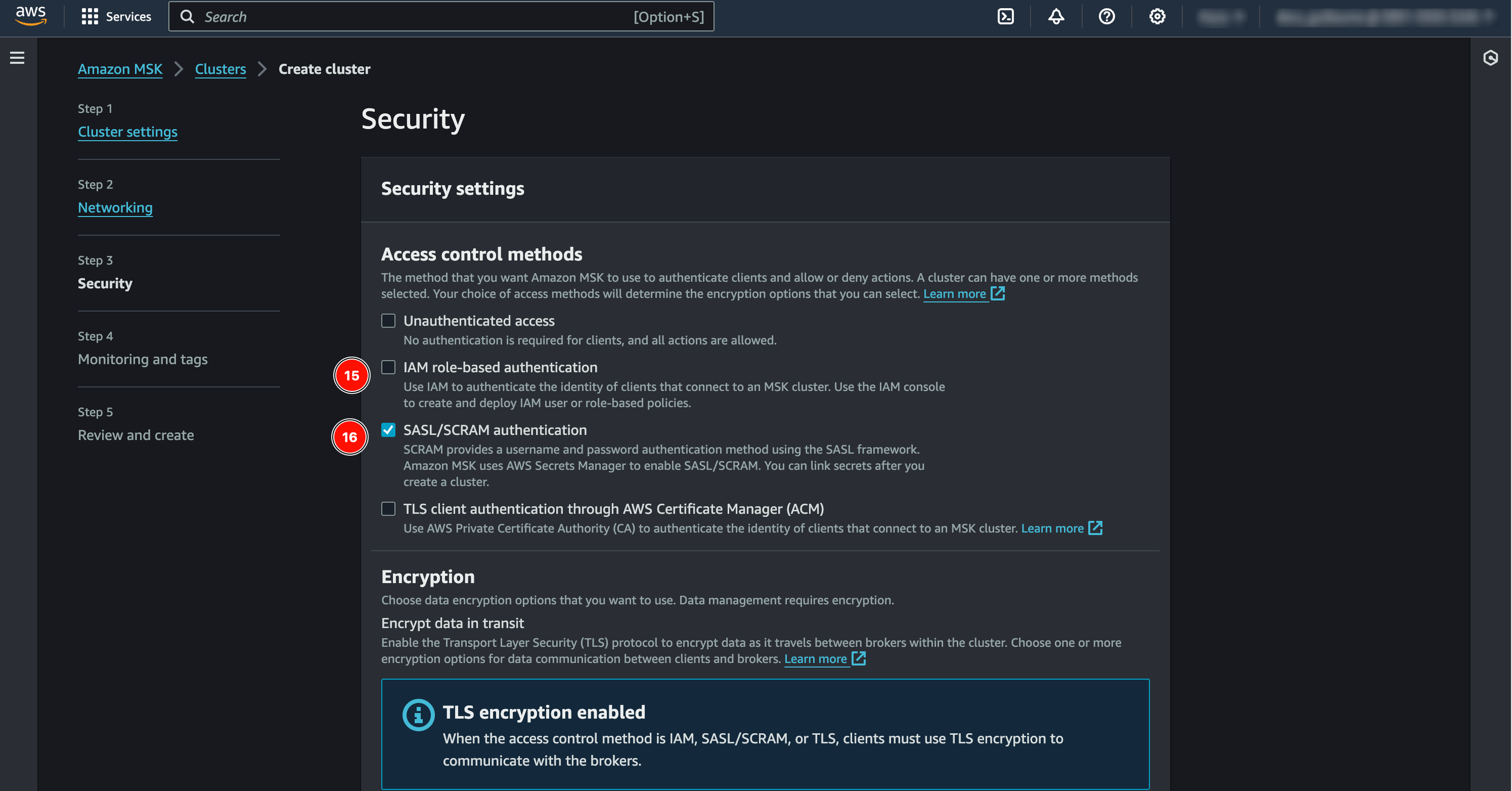 AWS MSK security