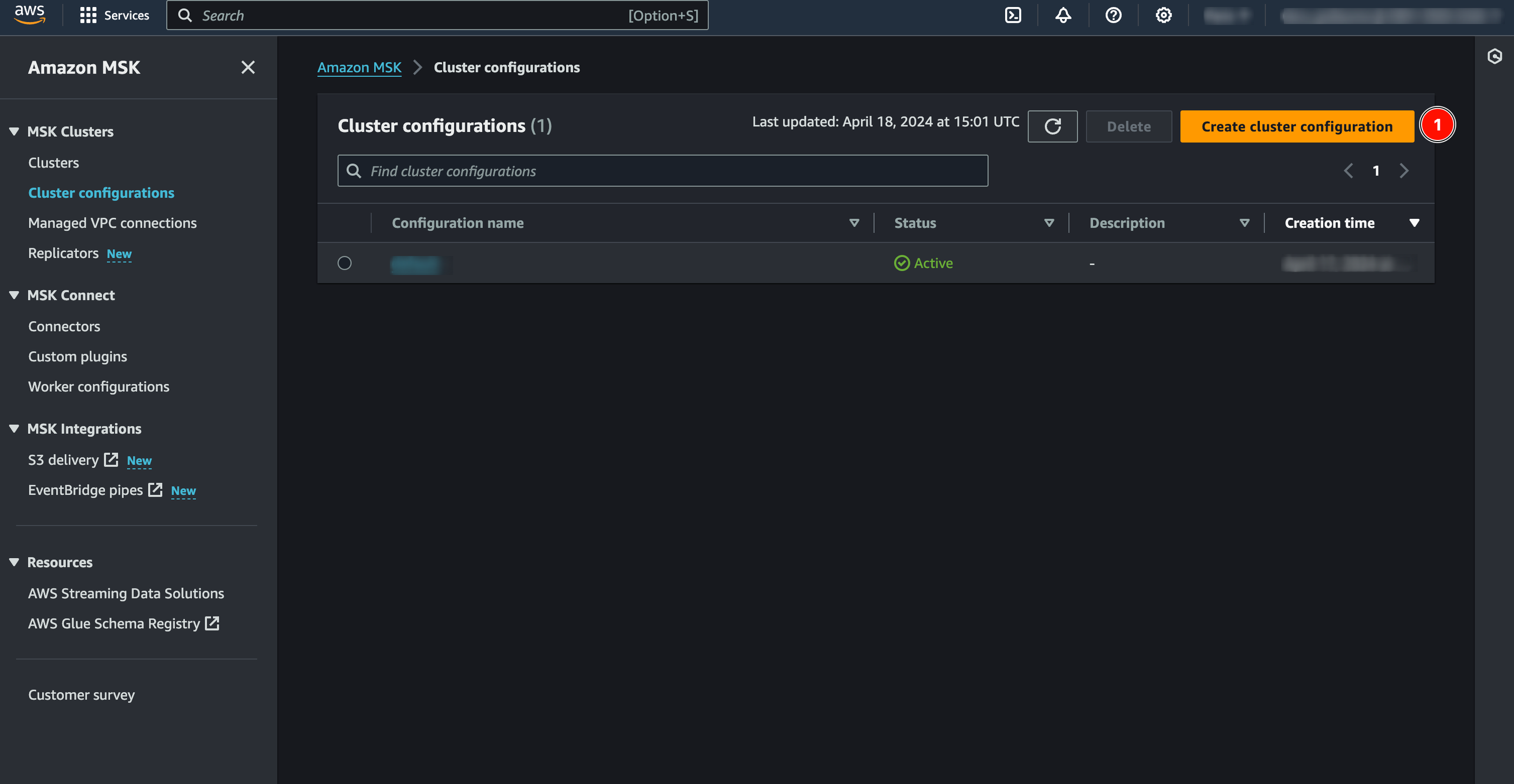 AWS MSK cluster config3