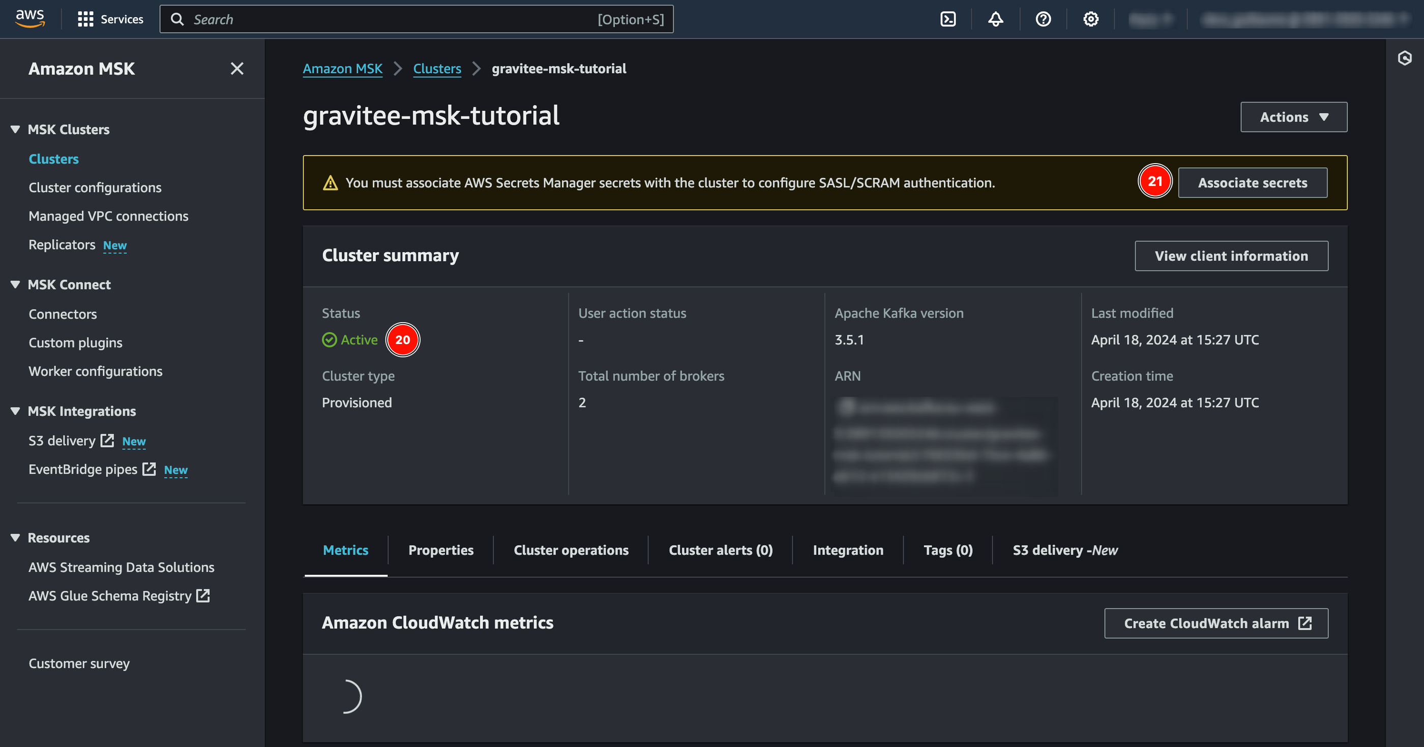 AWS MSK cluster summary1