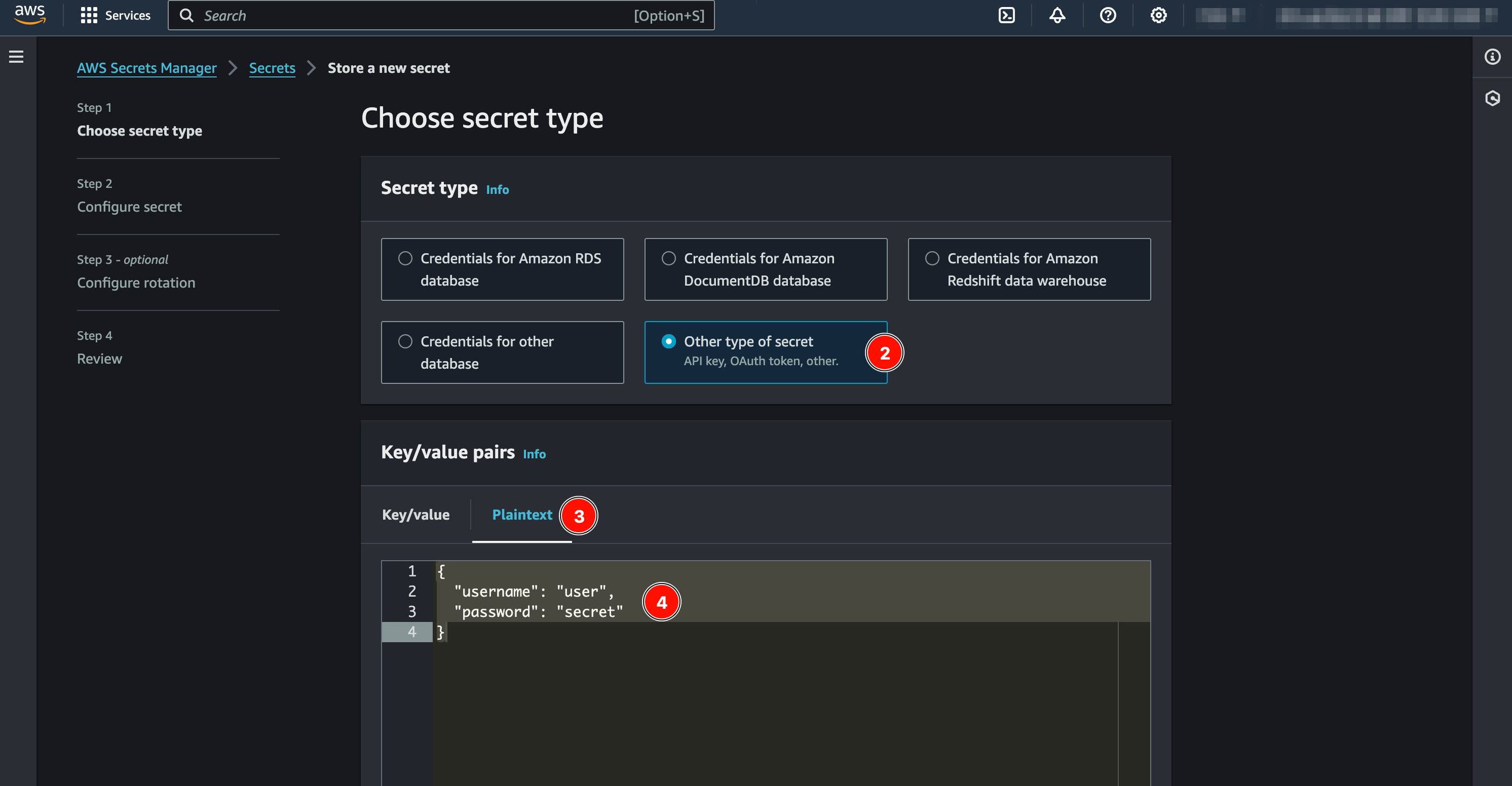 AWS MSK secret type